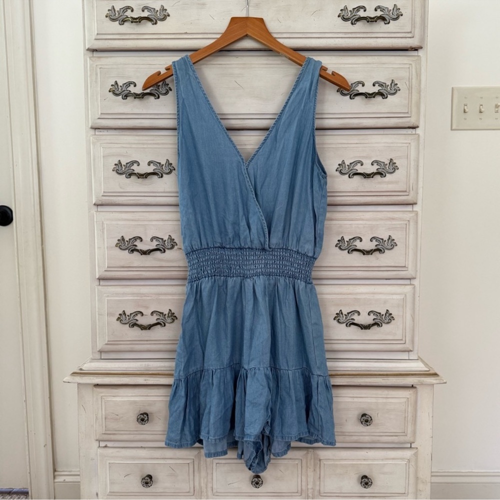 Vici Light Blue Romper. Perfect condition!
